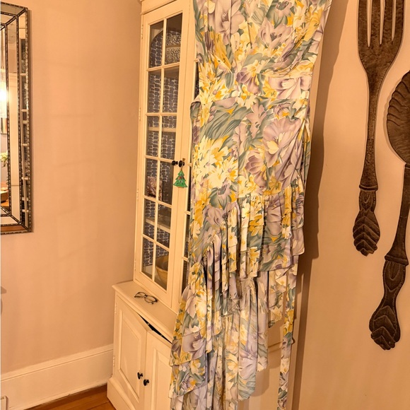 Bronx and Banco Tropical Floral Asymmetrical Ruffle Dress | Size M - Picture 7 of 11